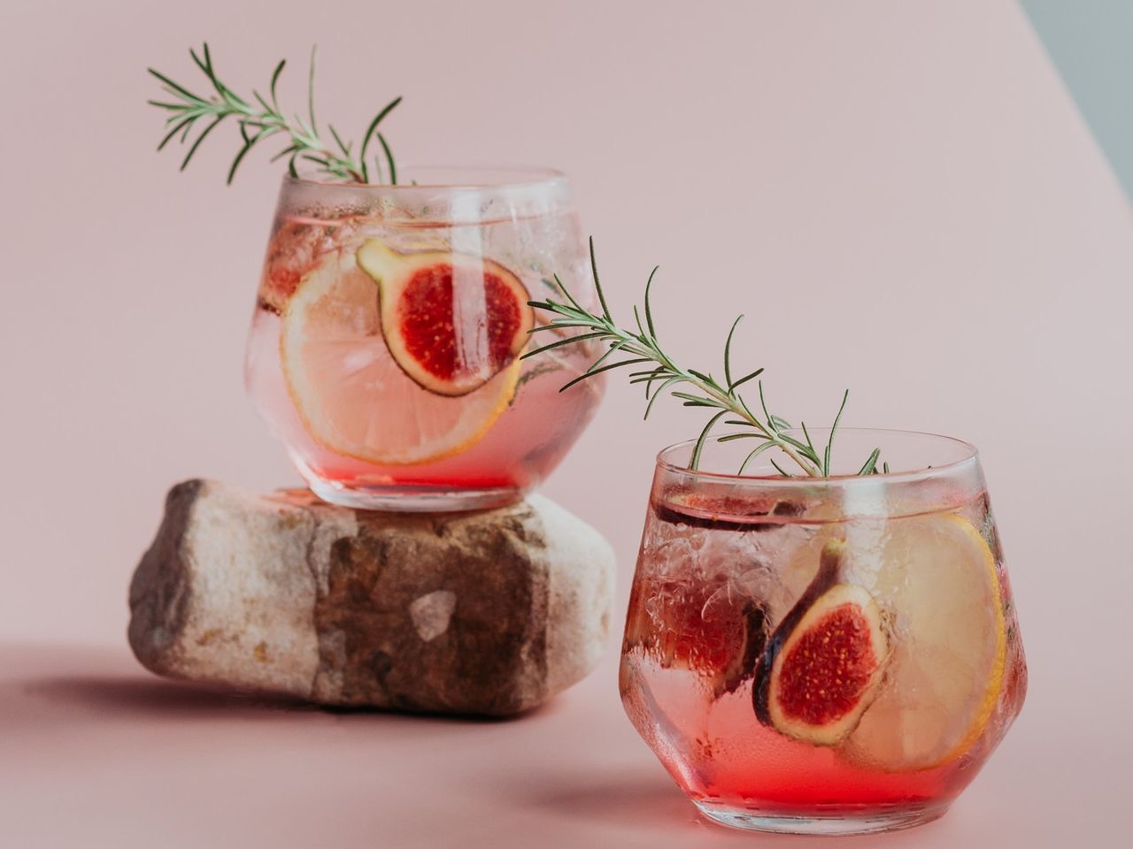 clear drinking glass with red liquid inside