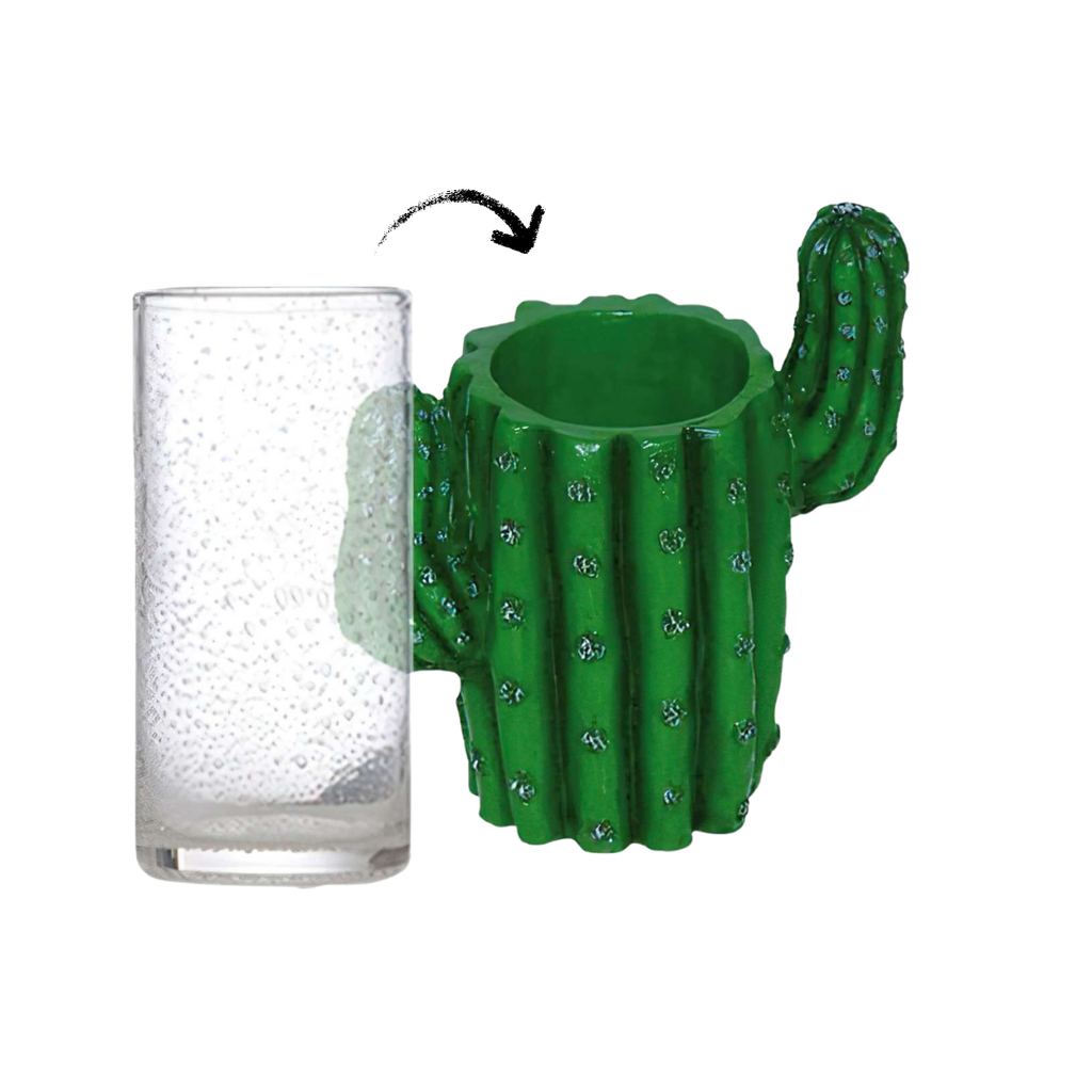 Soporte Vaso Tiki Cactus H21x8cm Krittikali